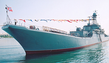 Orosz hadihajó izraeli kikötőben