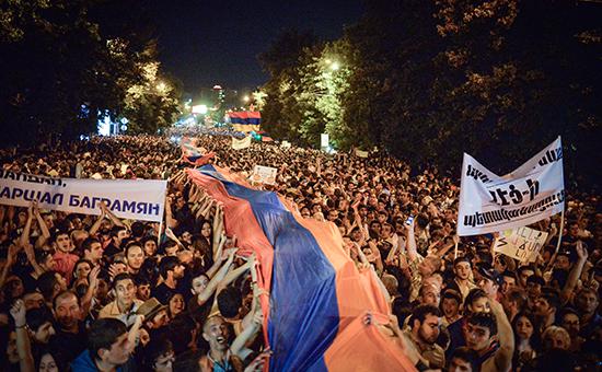 Tüntetések Jerevánban 