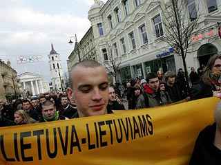 Neonáci megmozdulások Litvániában 
