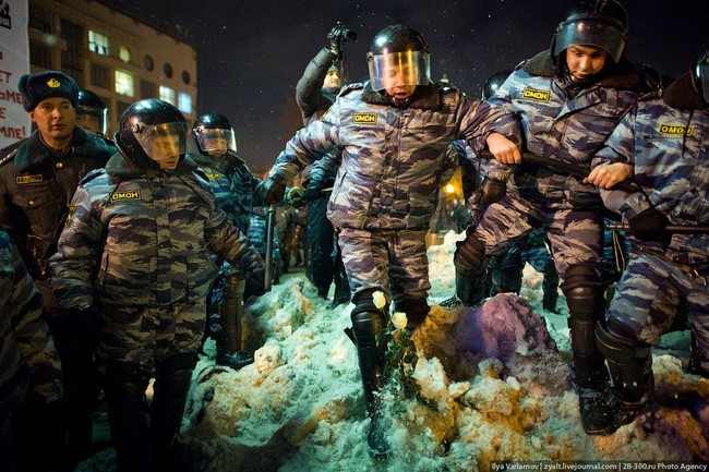 Őrizetbe vett ellenzékiek a Puskin téren 